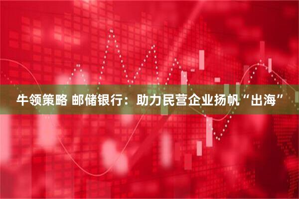 牛领策略 邮储银行：助力民营企业扬帆“出海”