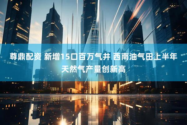 尊鼎配资 新增15口百万气井 西南油气田上半年天然气产量创新高